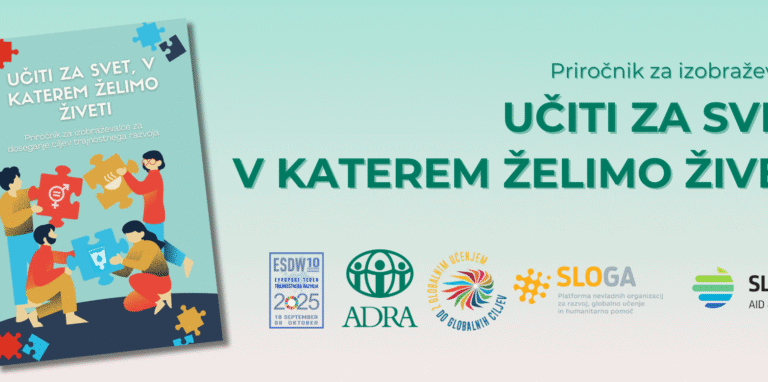 Izšel je priročnik UČITI ZA SVET, V KATEREM ŽELIMO ŽIVETI